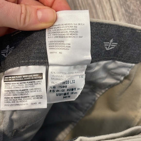 33x32 Mens DOCKERS slim tapered fit Pants - Picture 6 of 6